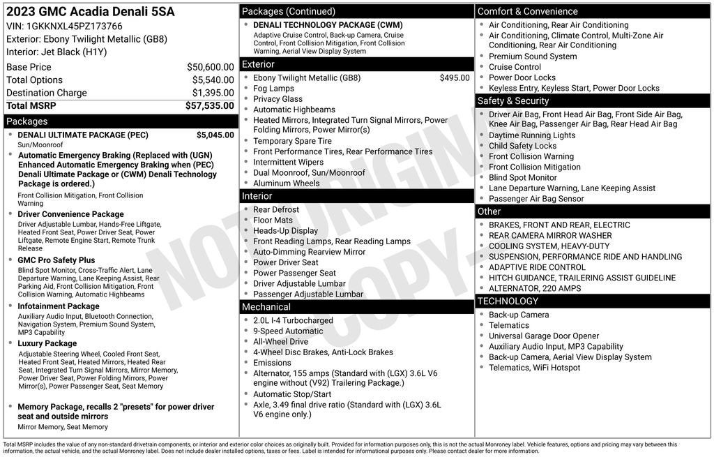 2023 GMC Acadia Denali