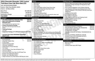 2024 Chevrolet Silverado 1500 Custom Trail Boss