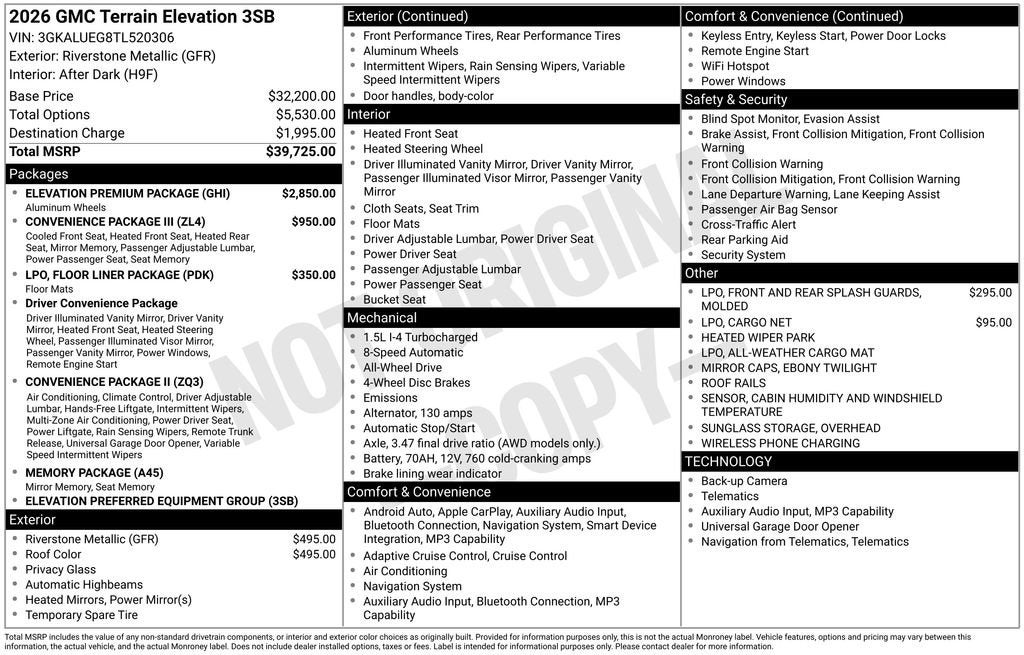 2026 GMC Terrain Elevation