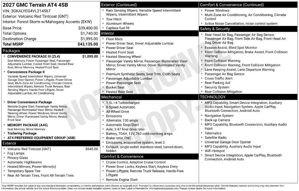 2027 GMC Terrain AT4