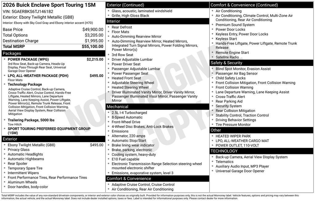 2026 Buick Enclave Sport Touring