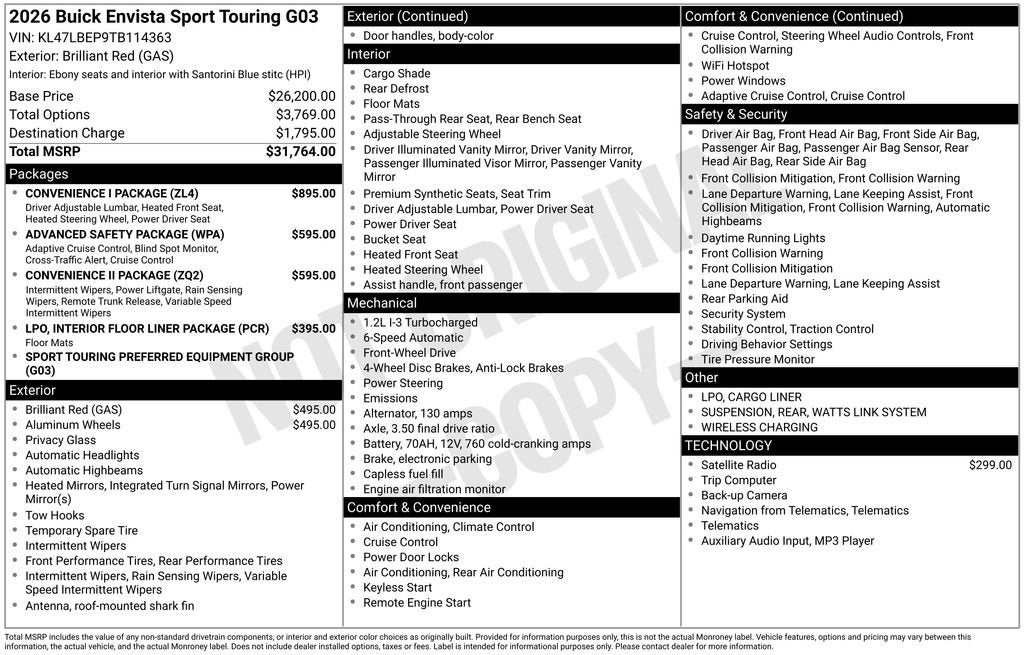 2026 Buick Envista Sport Touring