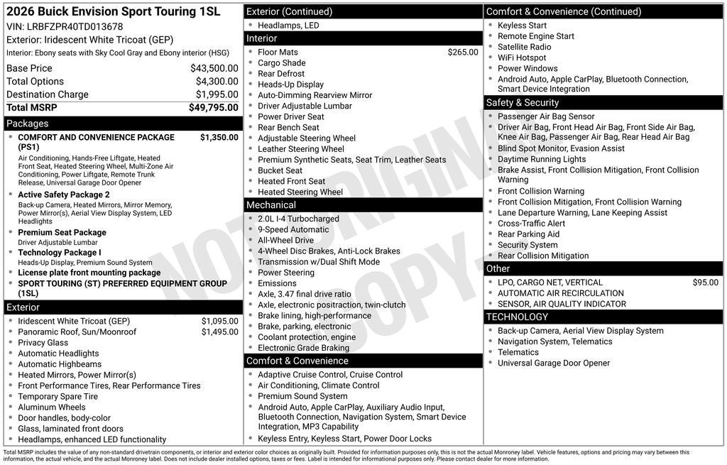 2026 Buick Envision Sport Touring